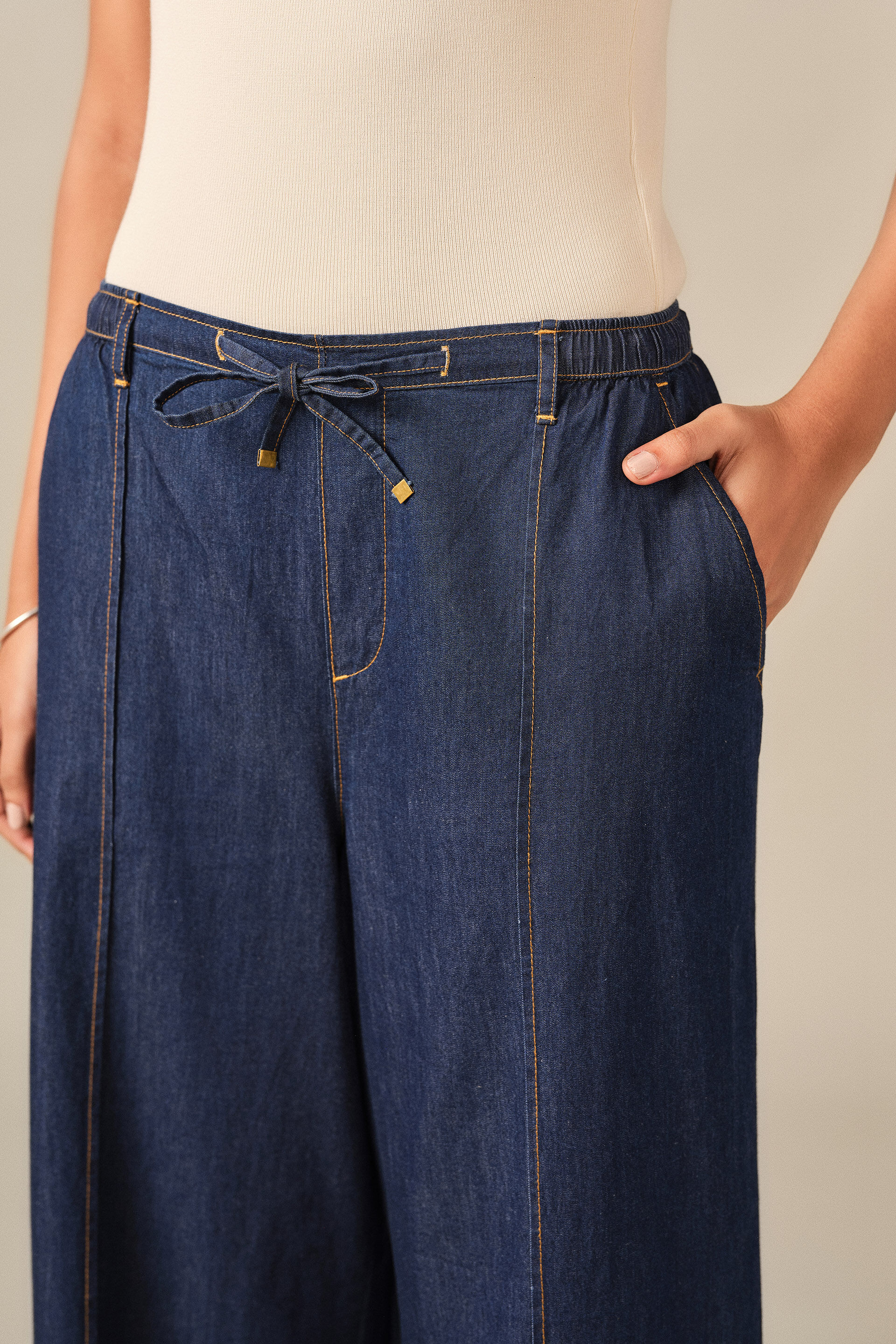 Solid Denim Pant in Indigo, Indigo, image 2
